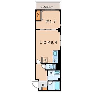 カーザ・ブランカ北斎(1LDK/4階)の間取り写真