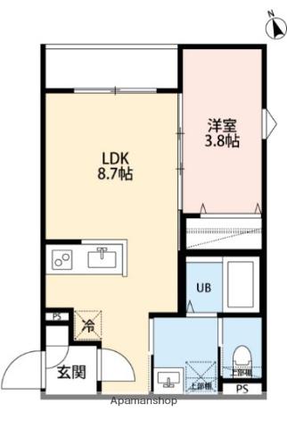 AMALFI(1LDK/1階)の間取り写真