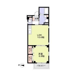 江東区大島7丁目計画(1LDK/2階)の間取り写真