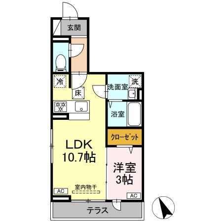 D-ROOM京島3丁目(1LDK/1階)の間取り写真