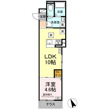D-ROOM京島3丁目(1LDK/1階)の間取り写真