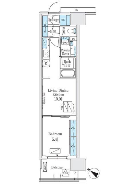 ロイヤルパークス有明(1LDK/12階)の間取り写真