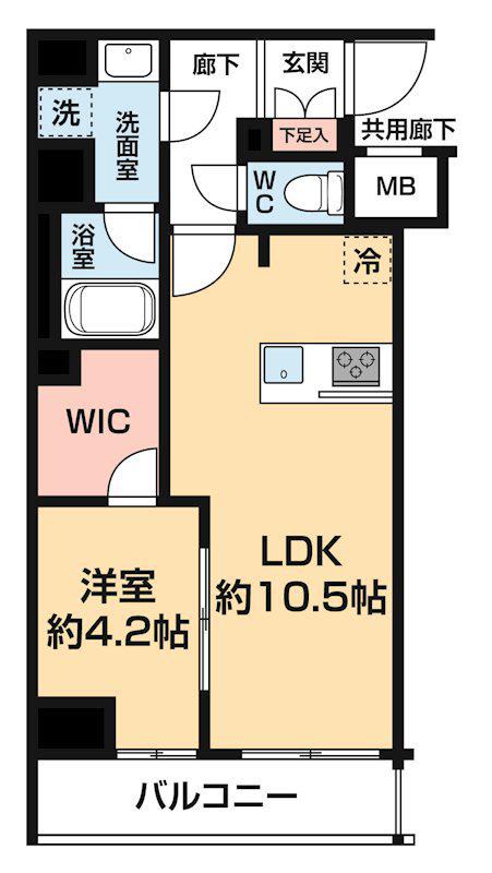 ARCOBALENO OSHIAGE BLOSSOM(1LDK/3階)の間取り写真