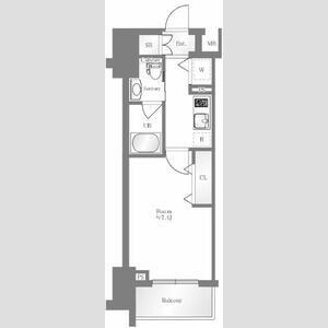 DIPS北千住(1K/5階)の間取り写真