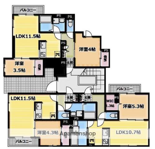 アリビオ五反野(2LDK/1階)の間取り写真