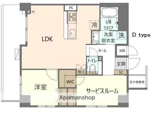 KOHA錦糸町(1SDK/7階)の間取り写真
