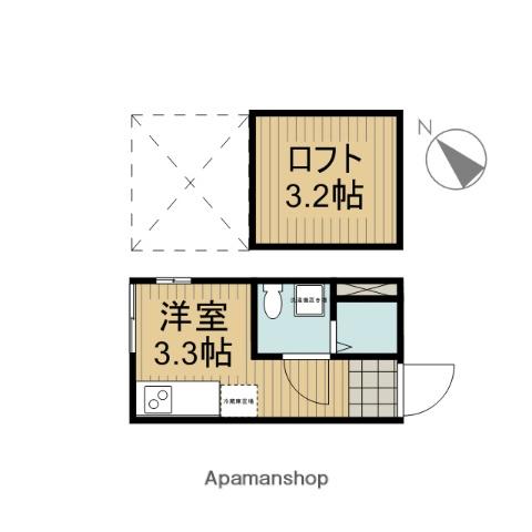 メゾンドピアフ(ワンルーム/1階)の間取り写真
