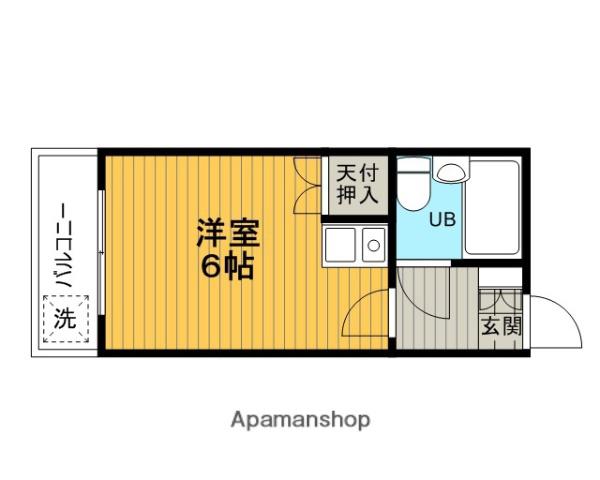 サンビーム所沢(ワンルーム/2階)の間取り写真