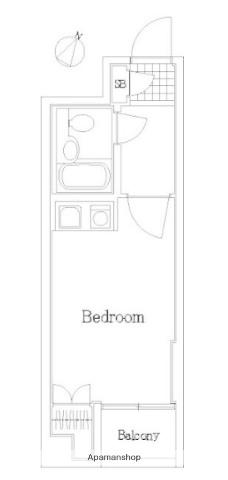 ライオンズマンション三鷹台(ワンルーム/2階)の間取り写真