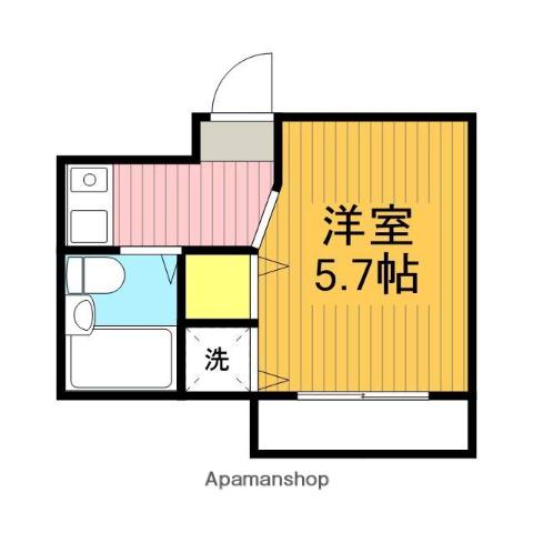 プランドール武蔵野(1K/3階)の間取り写真