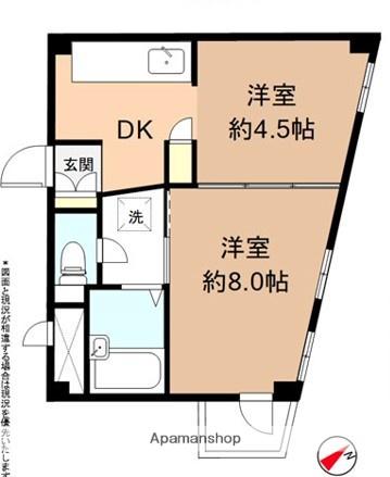 メゾン須田(2DK/4階)の間取り写真