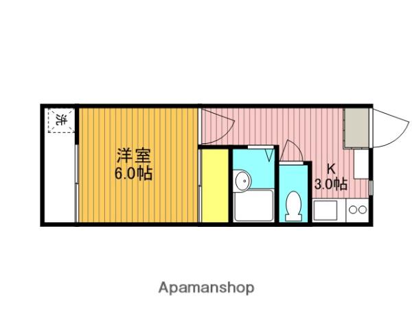 パールハイツ(1K/2階)の間取り写真