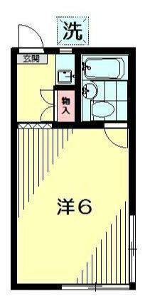 中山コーポ(1K/2階)の間取り写真