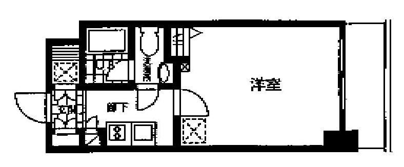 シースペース小金井(1K/3階)の間取り写真