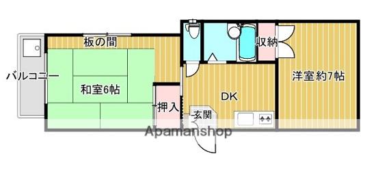 エスパシオ田無(2DK/2階)の間取り写真