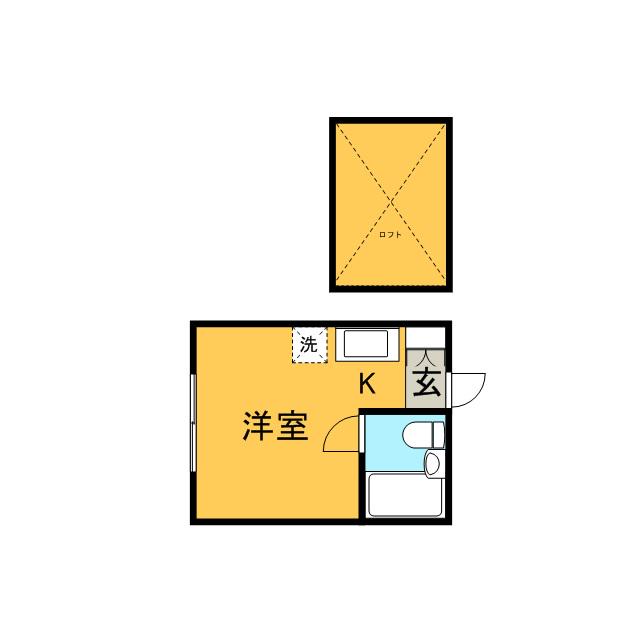 ムーンシャトルエイト(ワンルーム/2階)の間取り写真