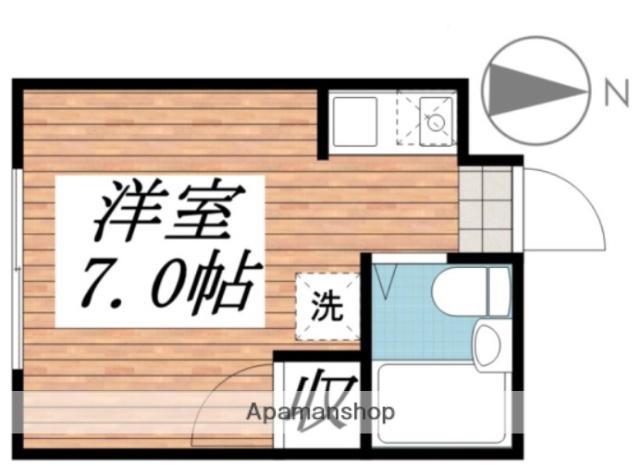 ビラメゾン国立(ワンルーム/1階)の間取り写真