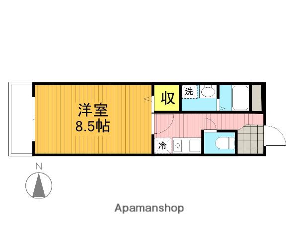 クレセント東伏見(1K/3階)の間取り写真
