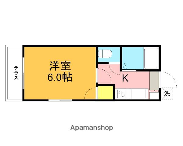 コーポ小金井(1K/1階)の間取り写真