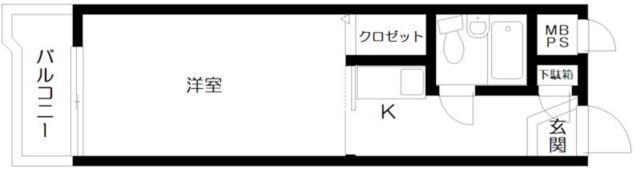 日神パレス田無第2(1K/4階)の間取り写真