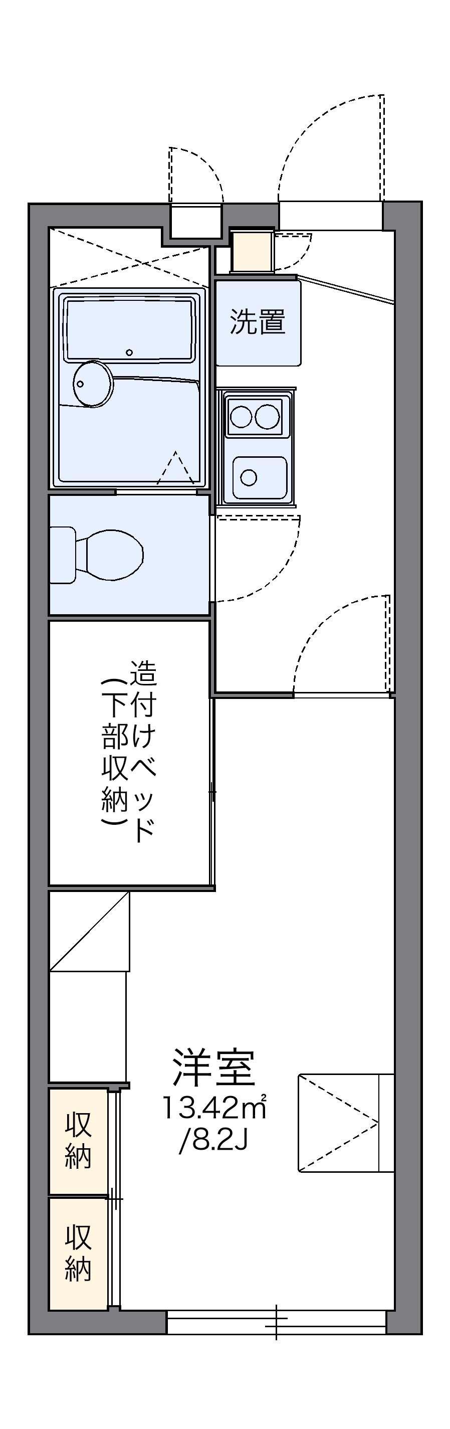 レオパレスストークハイツⅢ(1K/1階)の間取り写真