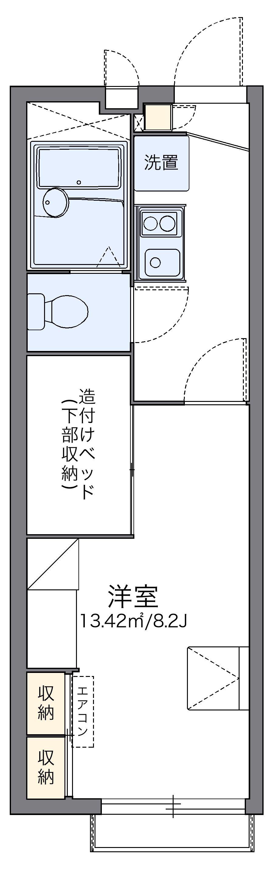 レオパレスエクレールⅡ(1K/2階)の間取り写真