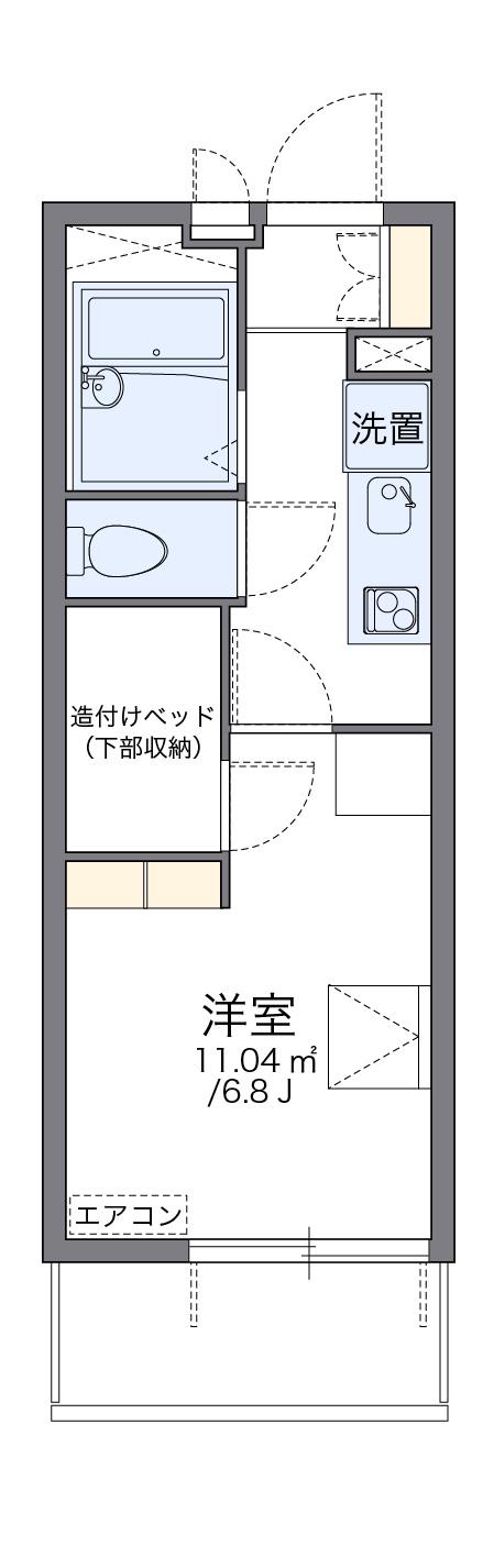 レオパレスグリーンサイトA(1K/1階)の間取り写真