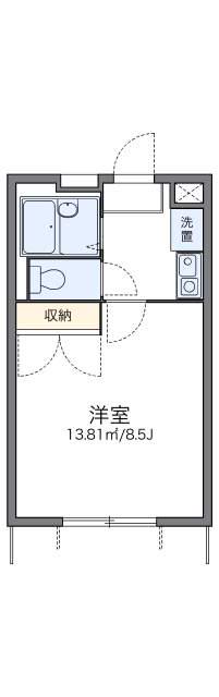 レオパレスビューフレア 1階階 間取り