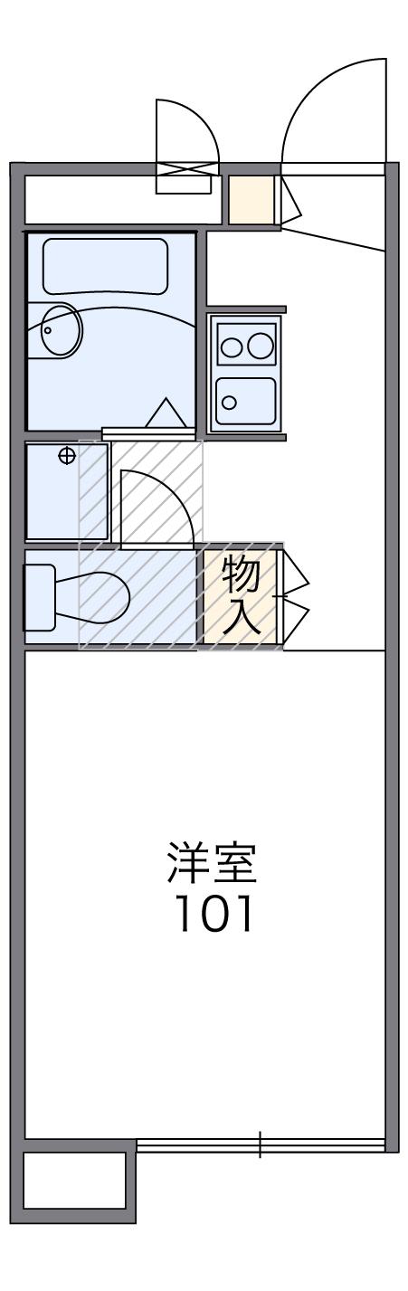 レオパレスグランドゥール(1K/1階)の間取り写真