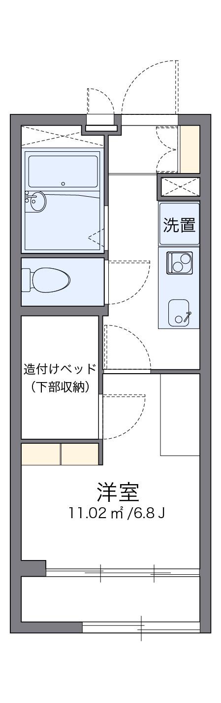 レオパレス中央Ⅱ(1K/1階)の間取り写真