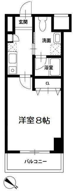 AZALEA恋ヶ窪Ⅱ(1K/3階)の間取り写真