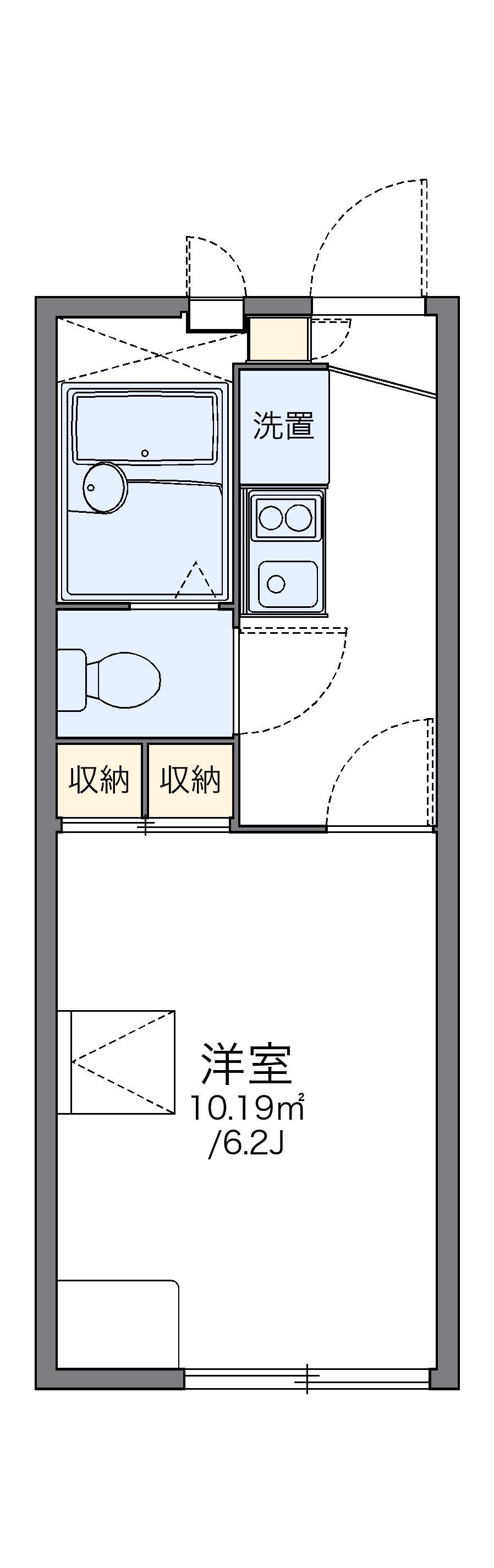 レオパレスアゼリア(1K/2階)の間取り写真