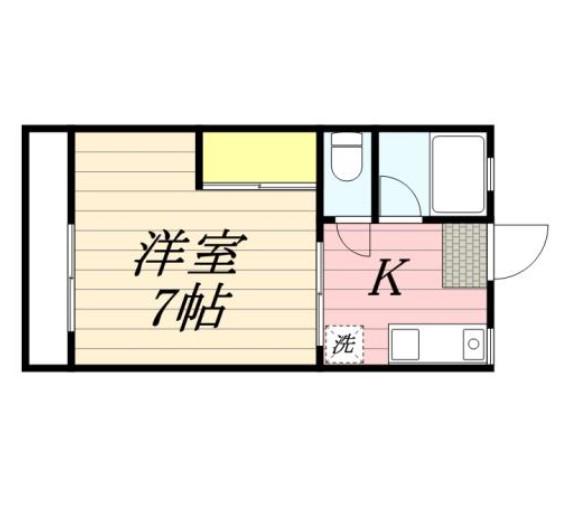 リノベイト東小金井(1K/1階)の間取り写真