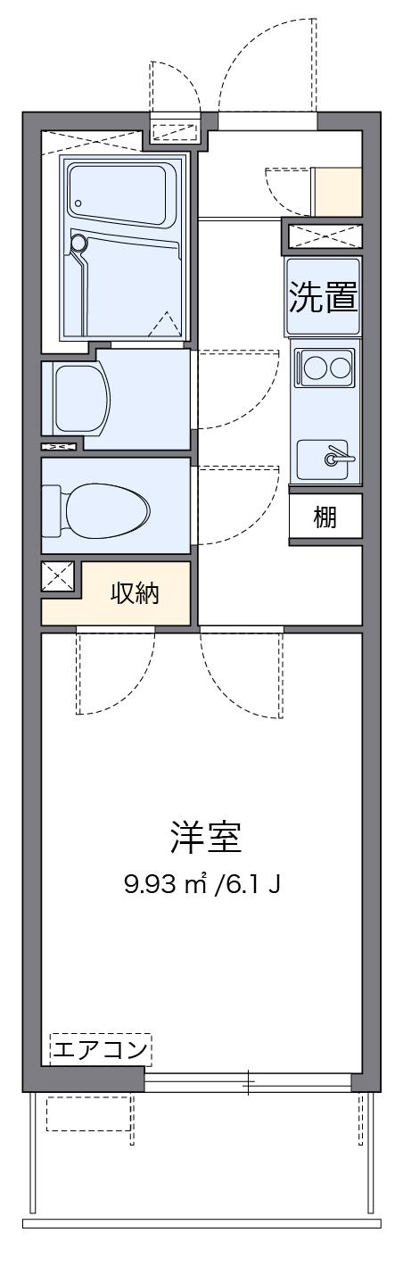 クレイノレスタ(1K/3階)の間取り写真