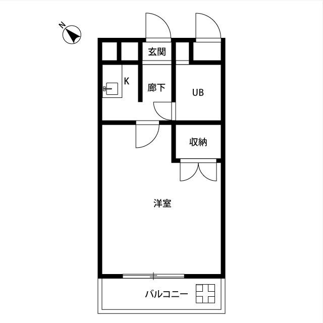 プレール石神井公園(1K/4階)の間取り写真