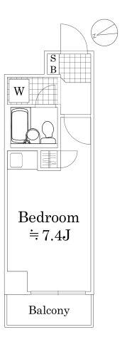 藤和シティコープ国分寺(ワンルーム/5階)の間取り写真