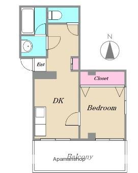 R-STYLE武蔵境(1DK/5階)の間取り写真