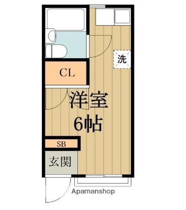 メゾン・デ・ボナール(ワンルーム/1階)の間取り写真