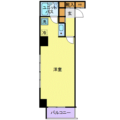 藤和高円寺コープ(ワンルーム/2階)の間取り写真