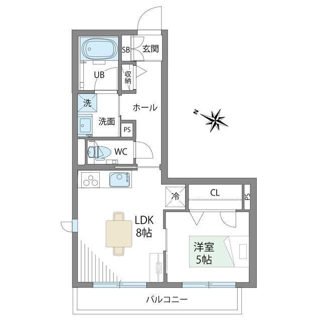 SUN LUCEⅡ(1LDK/1階)の間取り写真