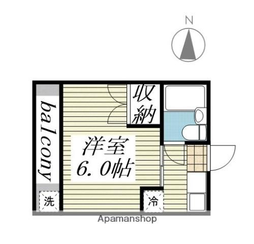 サンアベニュー師岡(ワンルーム/2階)の間取り写真