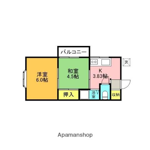 R&Kメゾンコヤマ(2K/3階)の間取り写真
