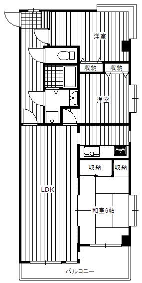 リヴェールフレア田無(3LDK/4階)の間取り写真