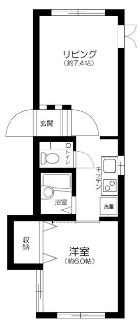MODULOR阿佐谷南(1LDK/3階)の間取り写真