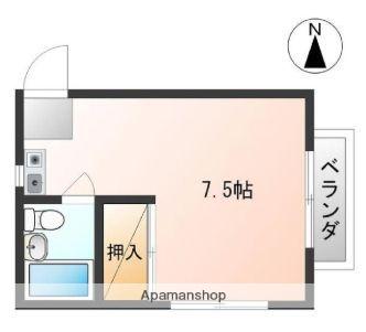 アクロ一ツ橋(ワンルーム/2階)の間取り写真