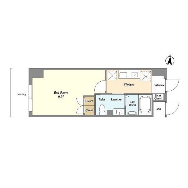 DAFFITTO三鷹(1K/3階)の間取り写真