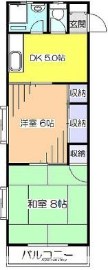 IVYマンション(2DK/3階)の間取り写真