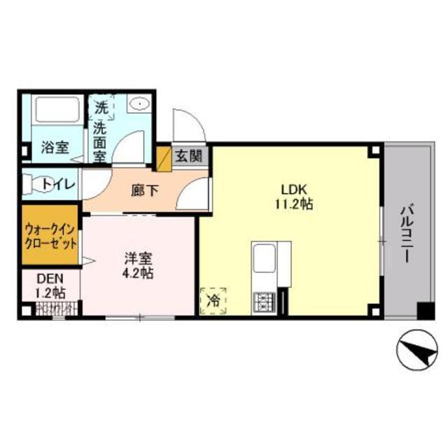 ストークガーデン(1LDK/2階)の間取り写真