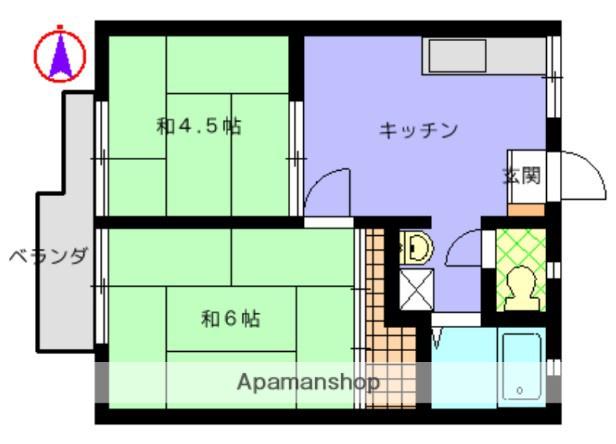 栗原ハイツ(2DK/1階)の間取り写真