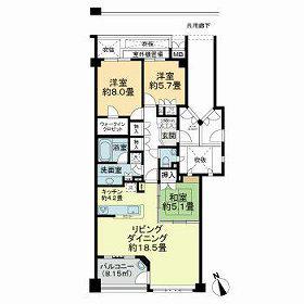 グローリオ杉並宮前(3LDK/1階)の間取り写真